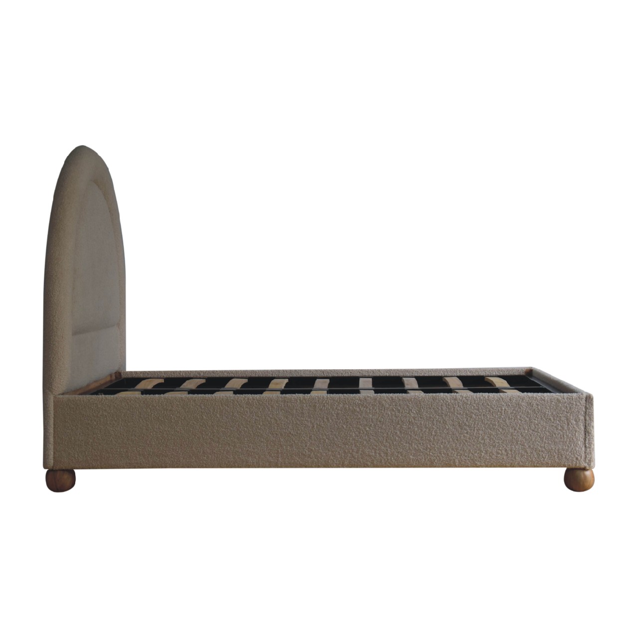 Cream Boucle Double Bed - Image 5